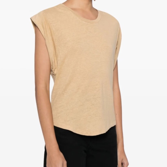 Isabel Marant  Étoile Beige Kotty Linen T-Shirt - Picture 4 of 6